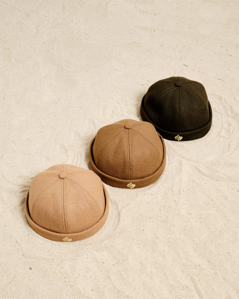 Brimless Cap Earth Brown