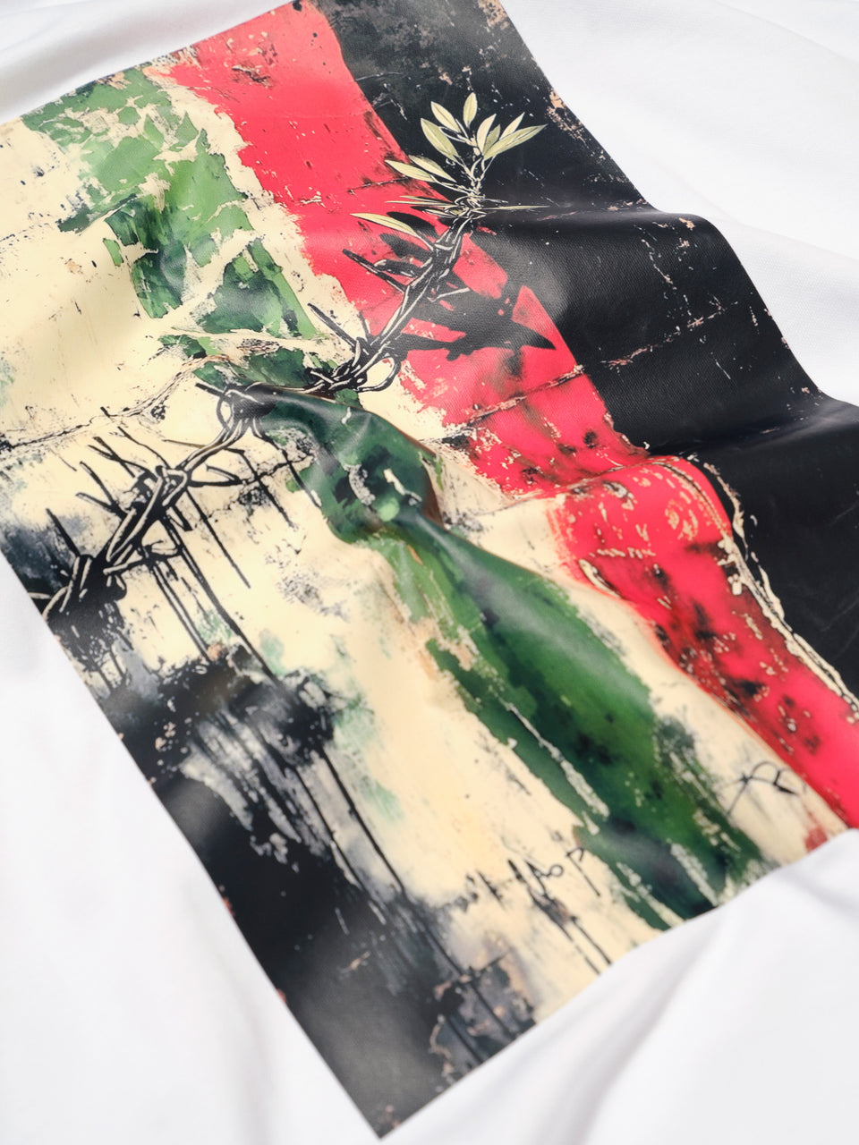 Olive Barbwire Palestina T-Shirt